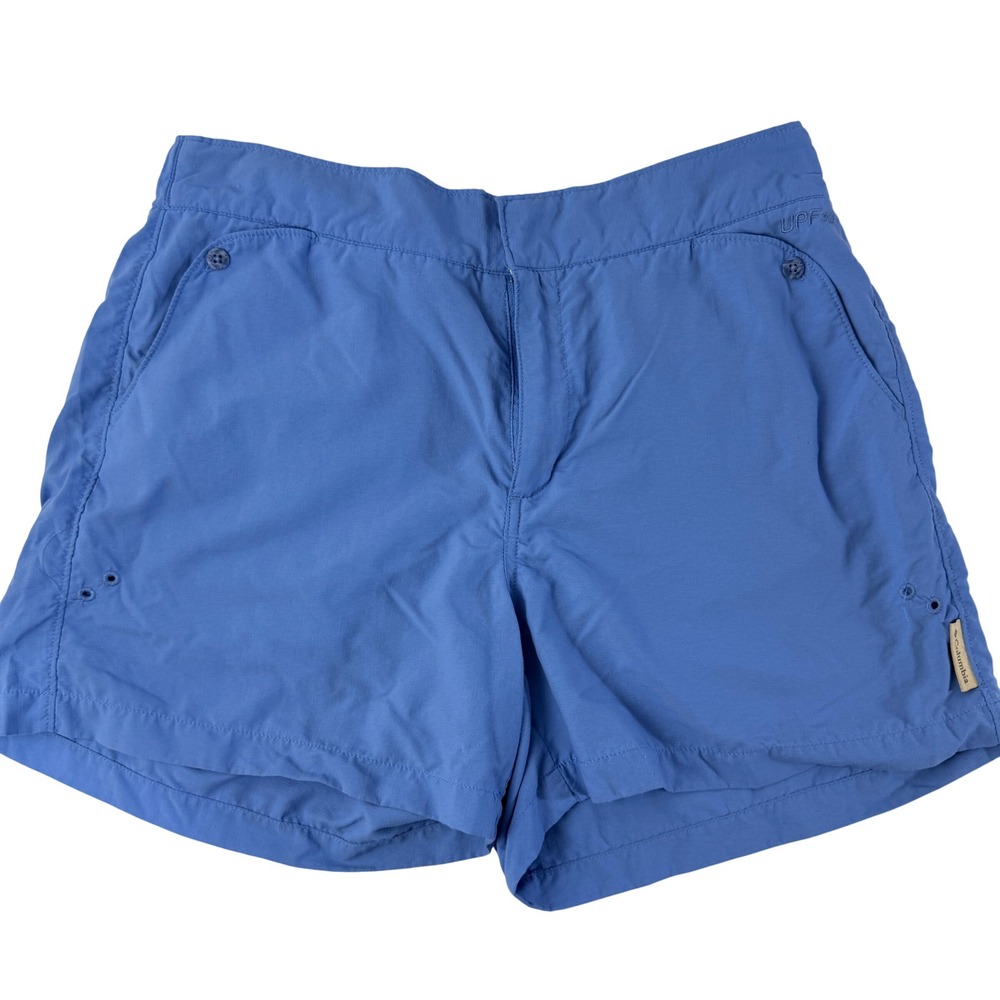 Columbia PFG Womens Large Blue Fishing Shorts UPF 30+ Outdoor Hiking